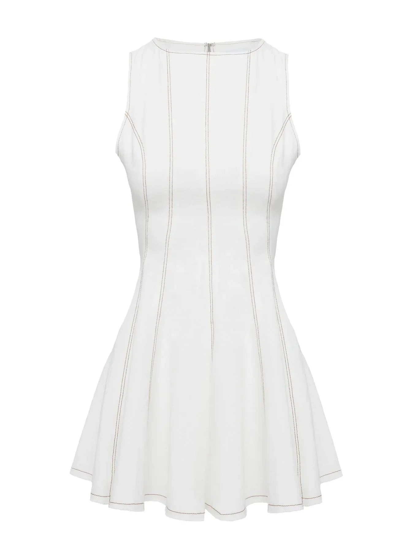 Composure Pleat Mini Dress White