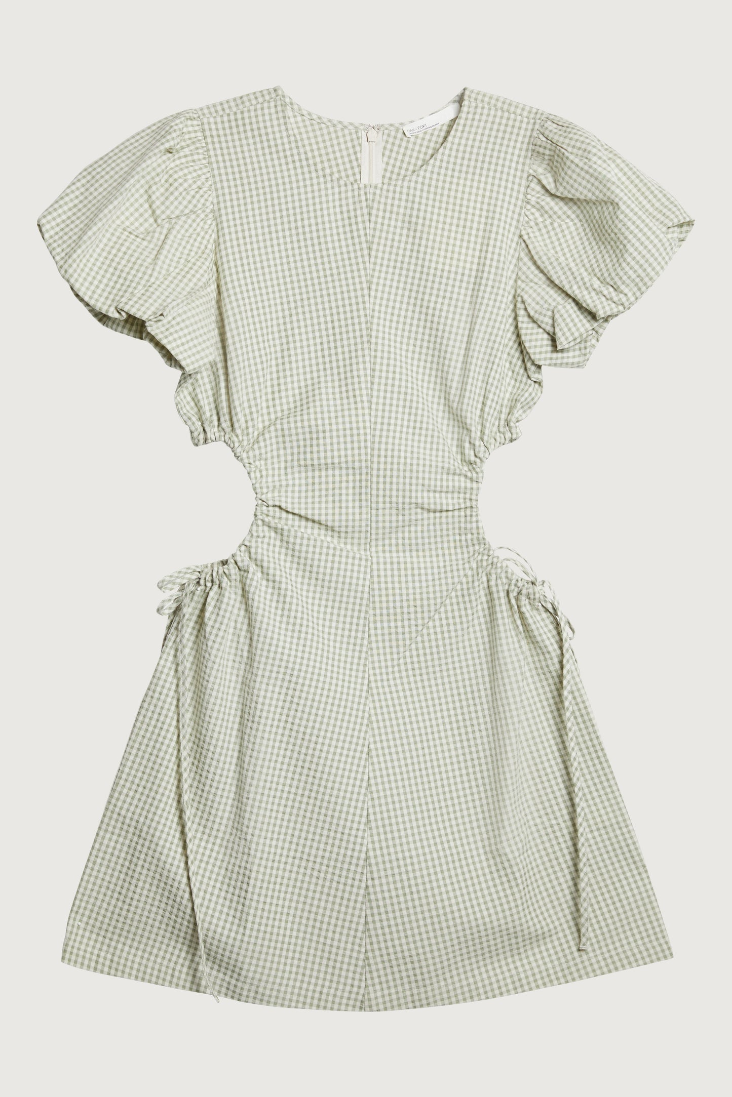 GINGHAM MINI DRESS WITH SIDE CUTOUTS