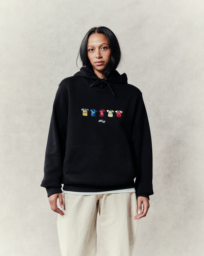 ART OF x AFC Embroidered Classics Black Hoodie | Football Sweat