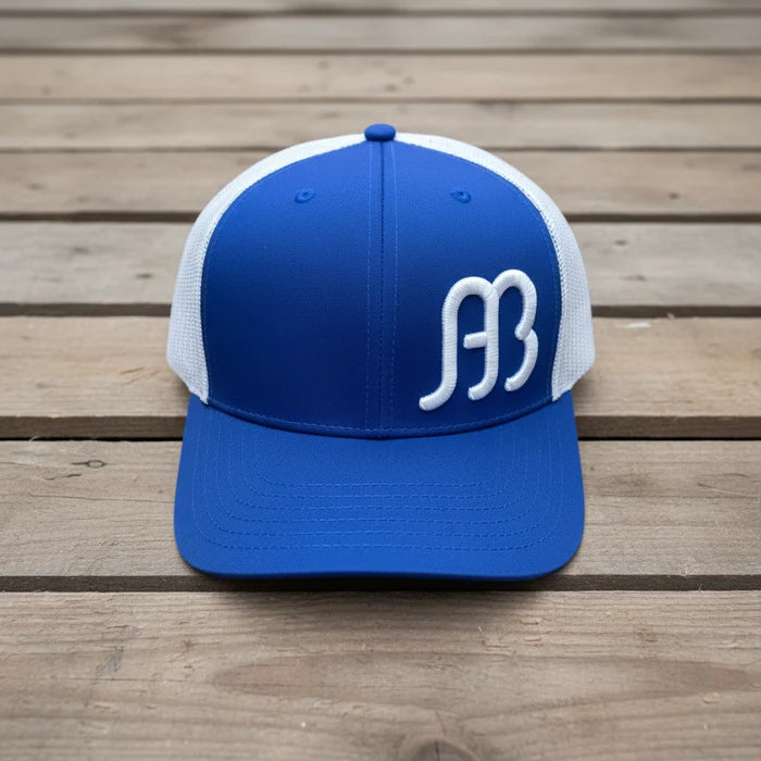 Anderson Bean Royal Blue & White Big AB 6 Panel Snap Back Hat