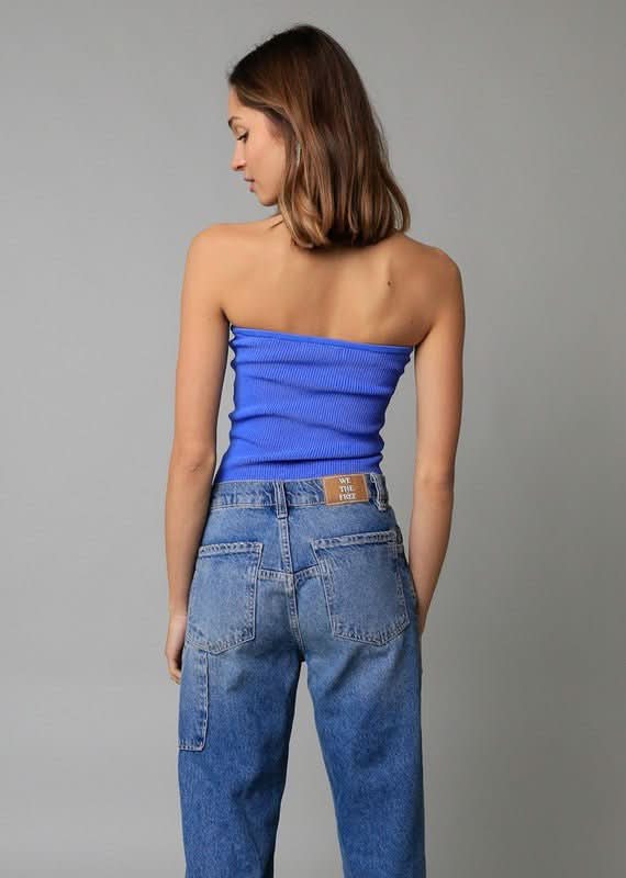 Becca Blue Twist Knot Tube Top