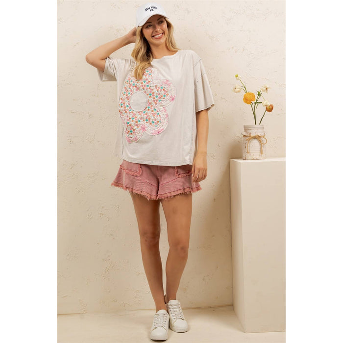 DAISY PATCH OVERSIZED TEE