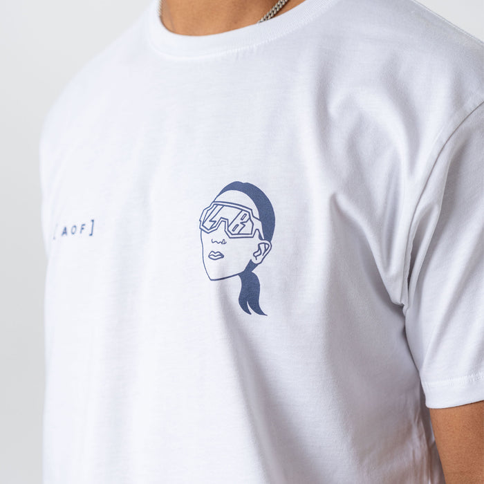 ART OF Good Times Tee | LBJ White Graphic Women's Football T-Shirt