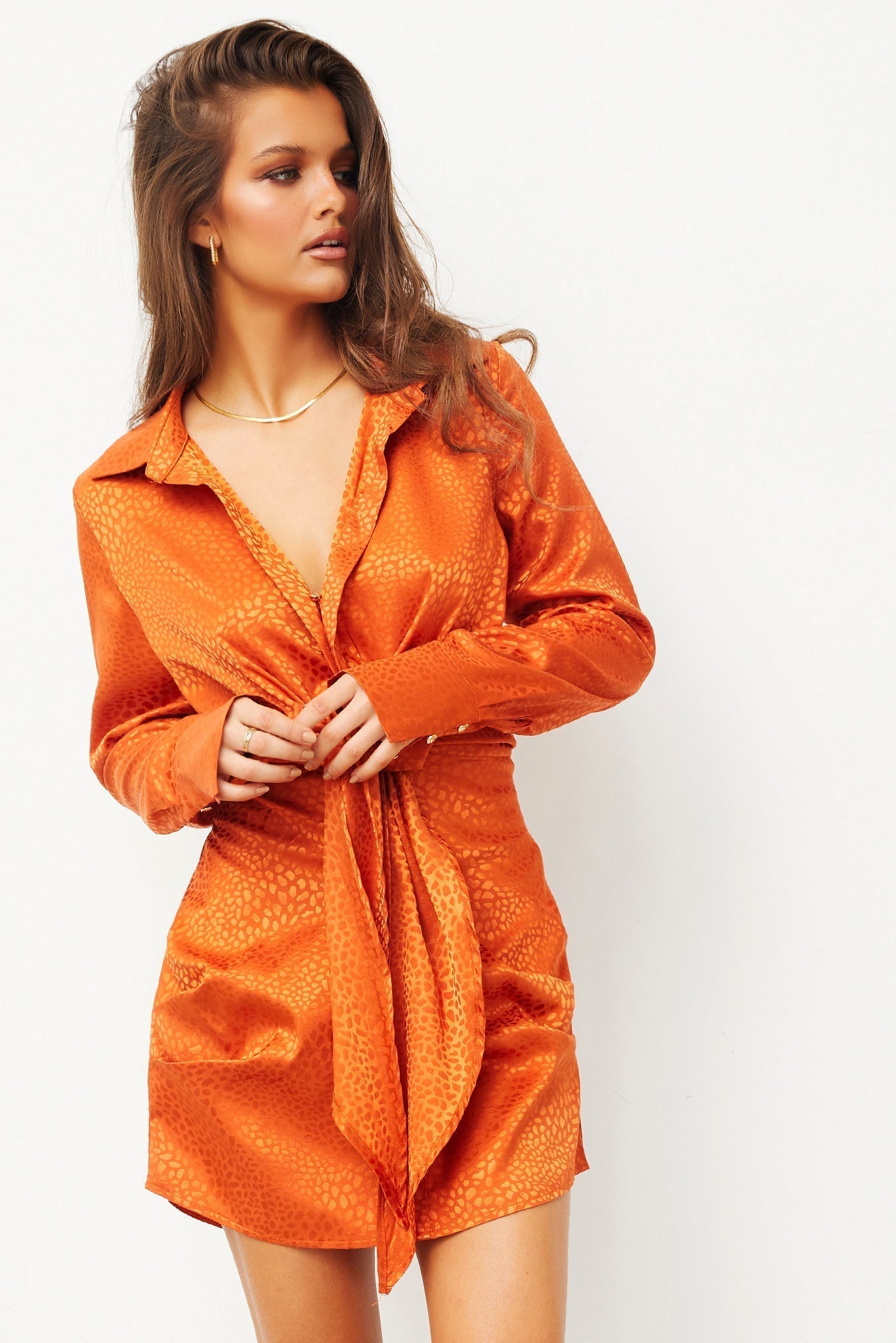 Grounding Mini Dress - Orange