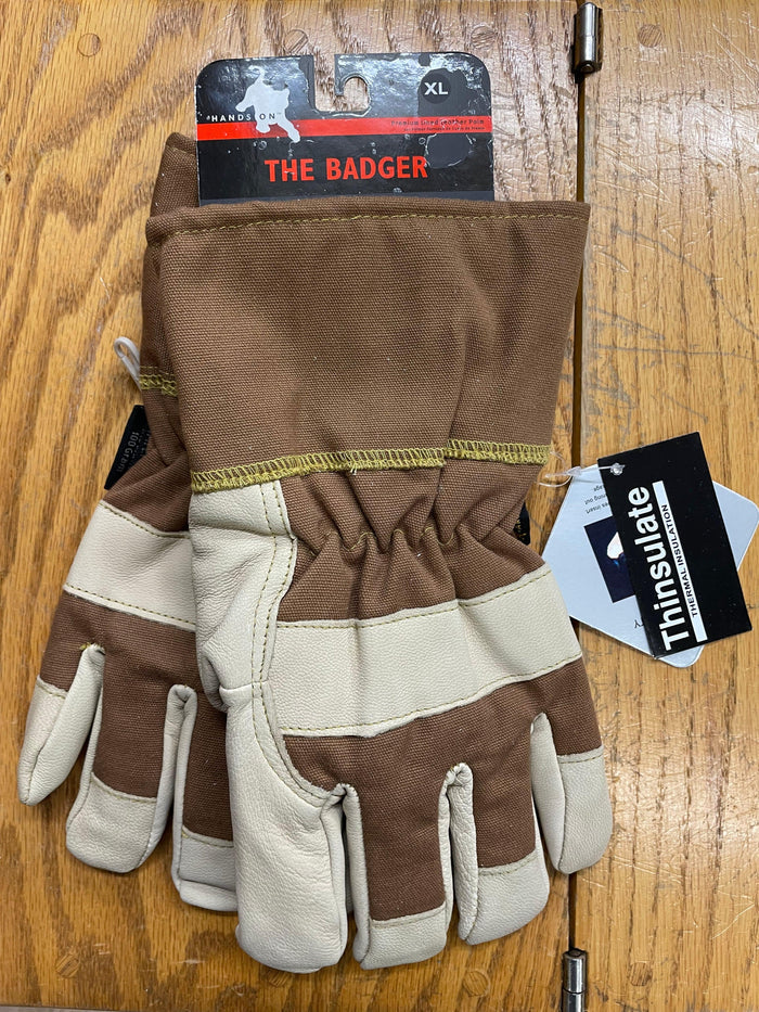 HANDS ON™ Lined Nubuck Goatskin Leather Palm Gloves LP2210-Painted Cowgirl Western Store
