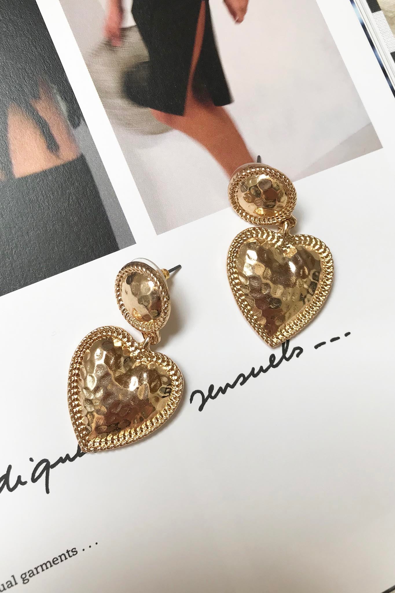 Heart Charm Earrings