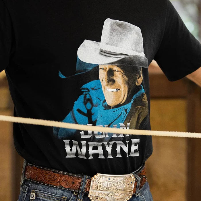 Hooey Men's "John Wayne" Black Tee HT1647BK-Painted Cowgirl Western Store