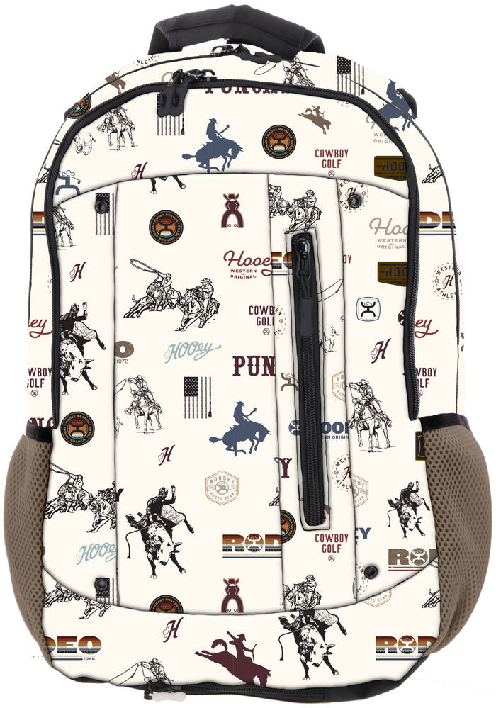 Hooey Rockstar Cream & Tan Rodeo Print Backpack BP2602CRTN