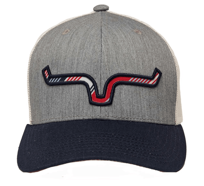 Kimes Ranch Anson Trucker Grey Heather/Navy Snap Back Ball Cap