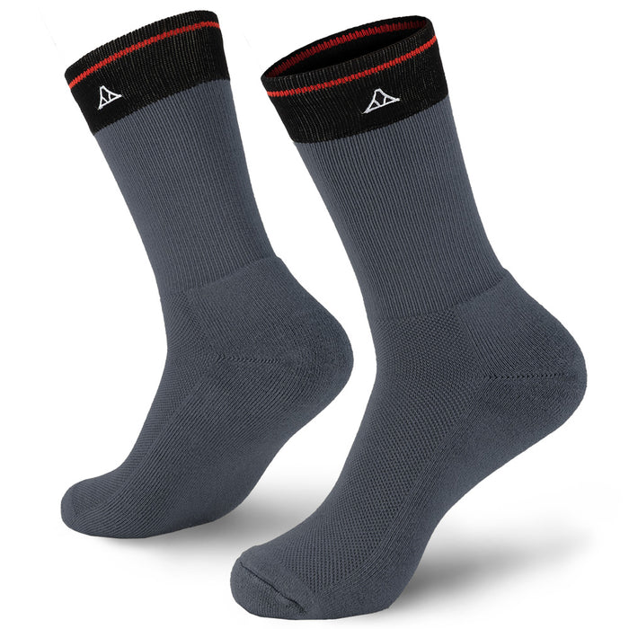Pebble Grey bamboo crew socks.