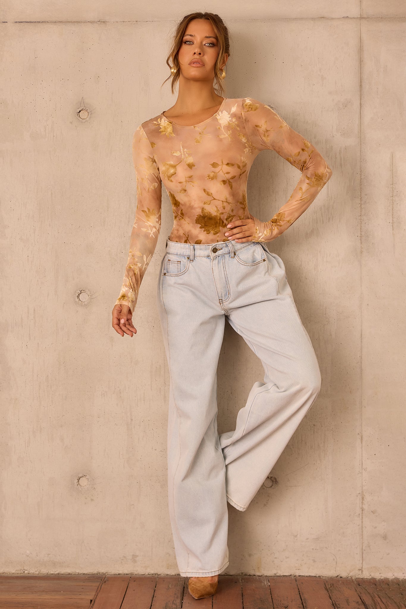 Monroe Vintage Denim Jeans - Light Blue