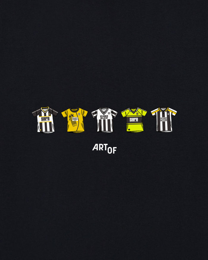 ART OF Notts County Classics Tee | NCFC Black Graphic Football T-shirt