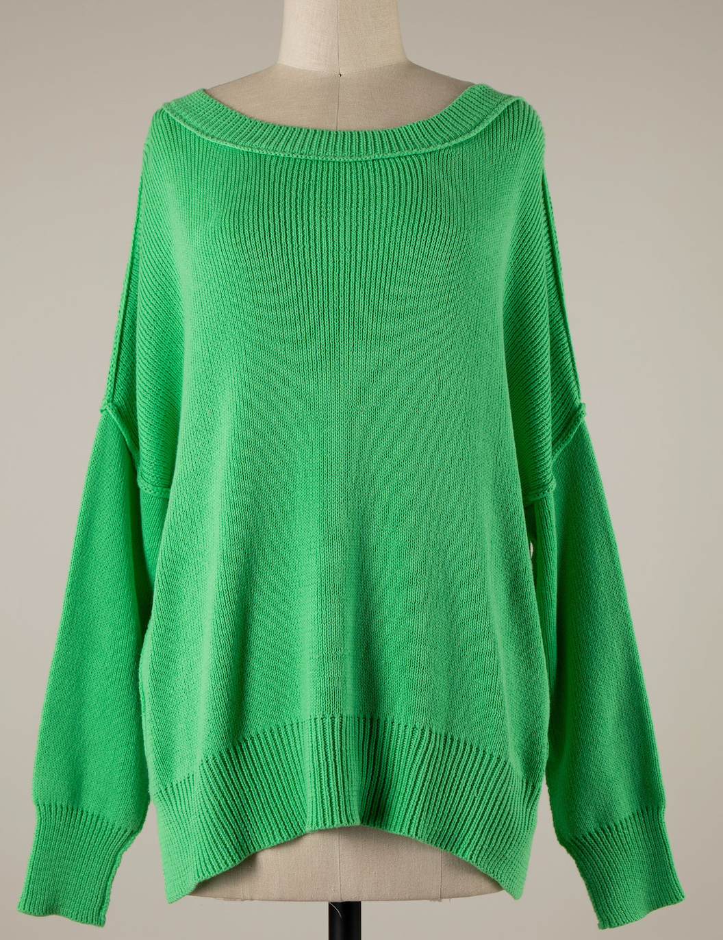 Coffee Date Spring Green Oversized Sweater