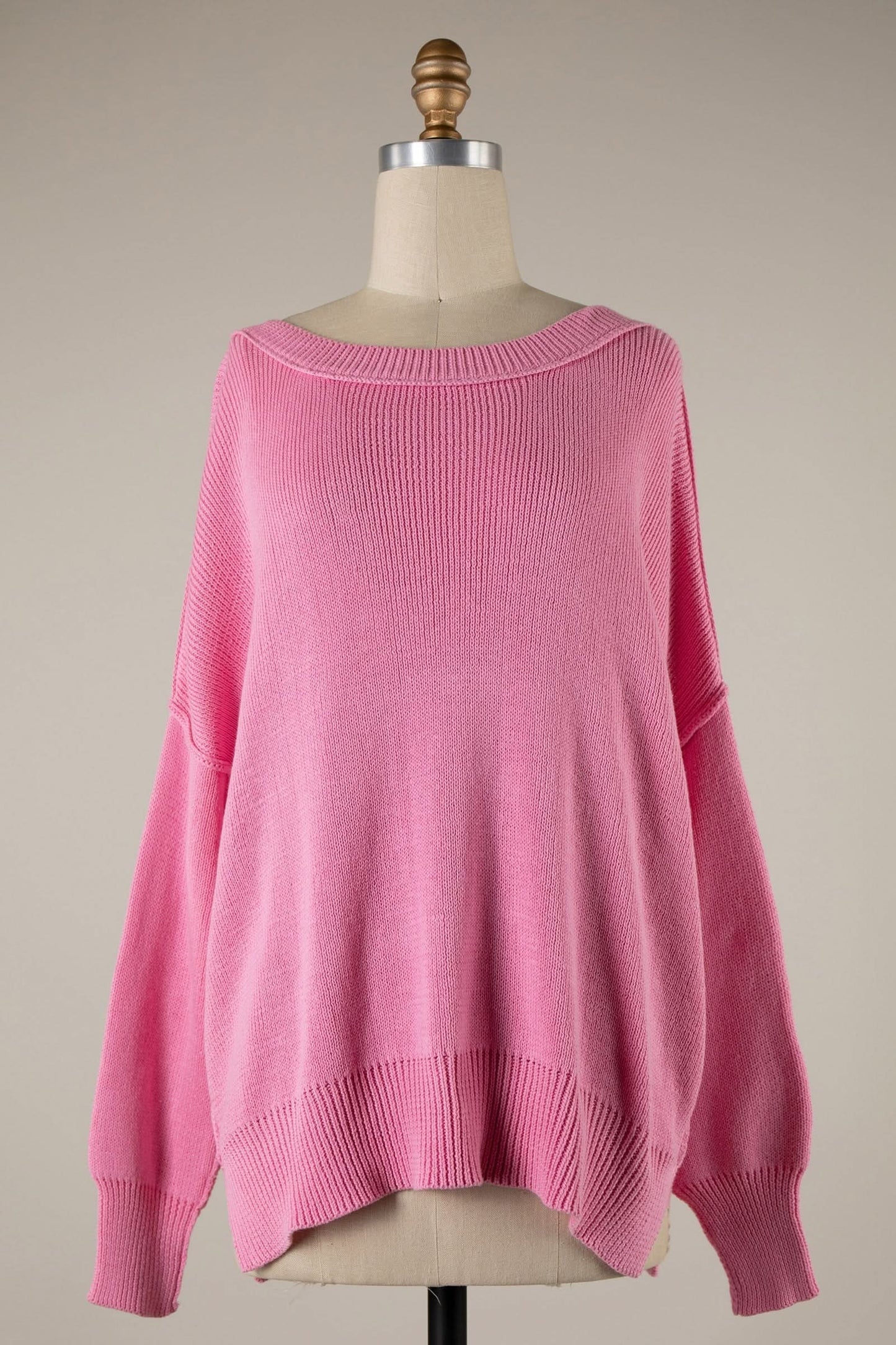 Coffee Date Rose Oversized Sweater