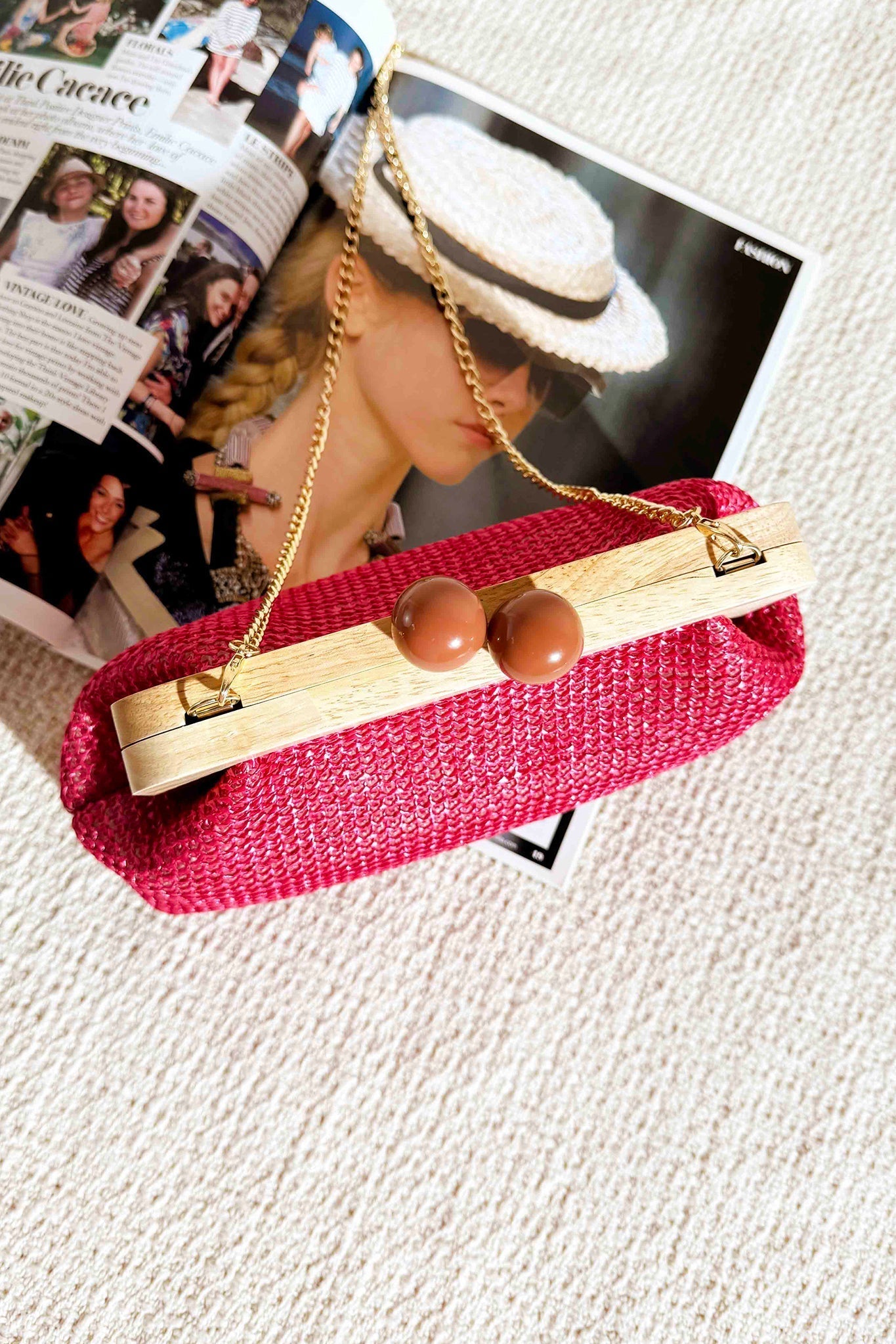 Quentin Clutch Bag - Hot Pink