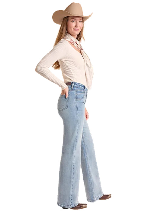 Rock & Roll Cowgirl Women's Flawless Fit High-Rise Wide Leg Jeans BW6HD09777