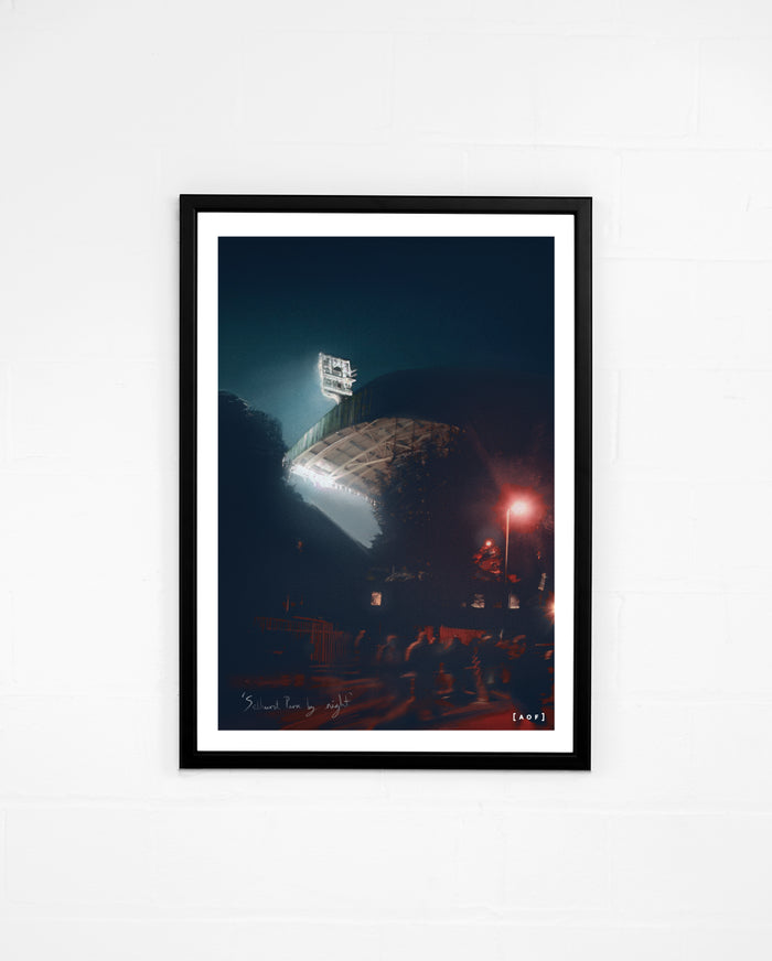 ART OF Crystal Palace Selhurst Park by Night Print | CPFC Football Art