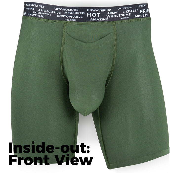 Vesuvius Boxer Brief inside-out showing front view
