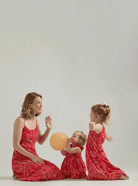 Wrangler Girl's Infant/Toddlers Red Southwestern Print Ruffle Strappy Dress 112346560