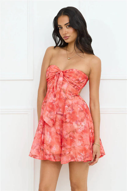 Luxe Lush Strapless Mini Dress Pink