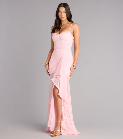 Sherrie Mesh Slit Mermaid Formal Dress