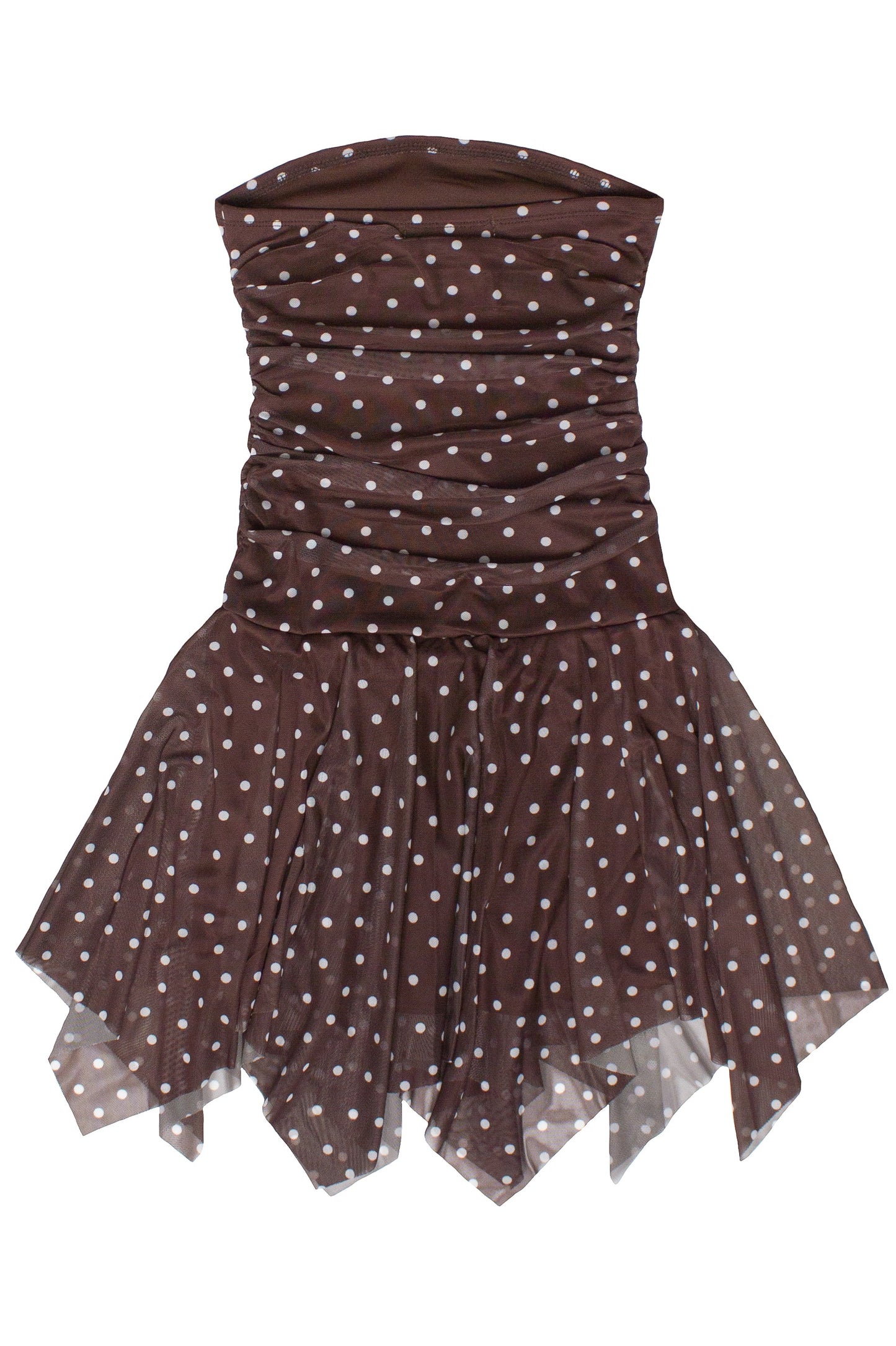 Tube Top Hanky Hem Mini Dress