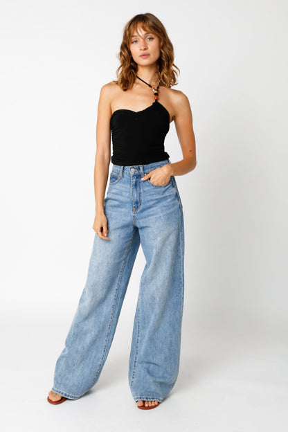 Cassia Black Halter Top