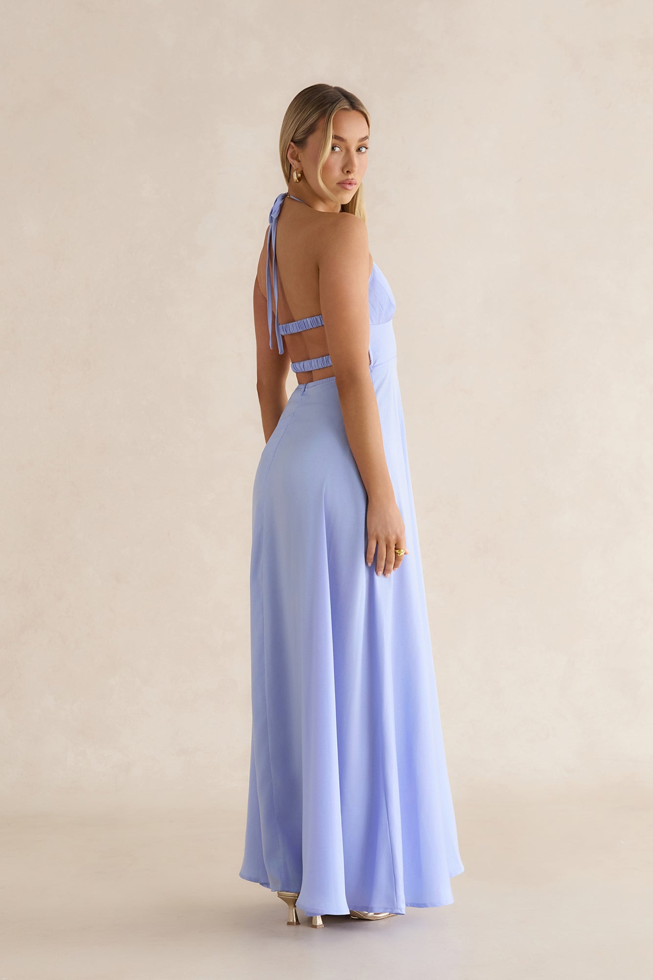 Have This Dance Halter Maxi Dress Blue