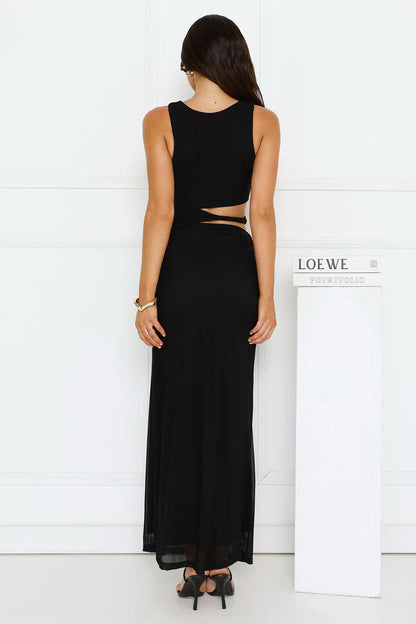 Mine To Show Mesh Maxi Dress Black