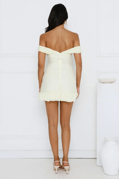 Tides Of Love Off Shoulder Mini Dress