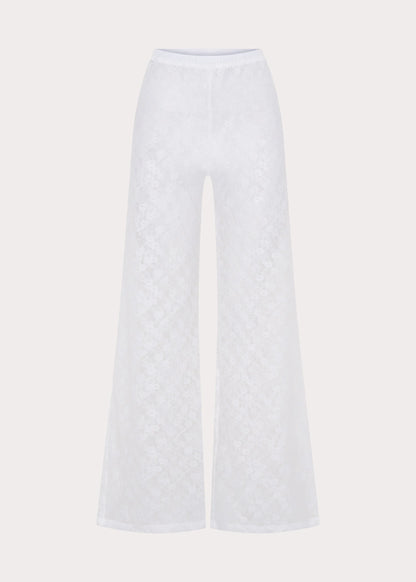 Matcha Lace Pants - White