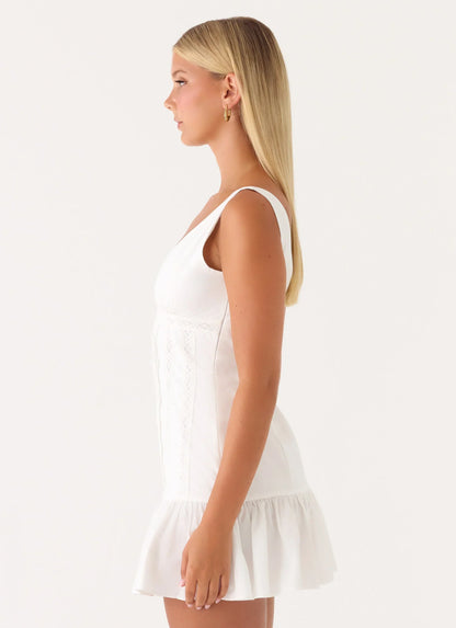Gretel Mini Dress - White