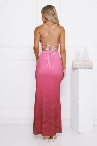 Glow From Moons Maxi Dress Pink