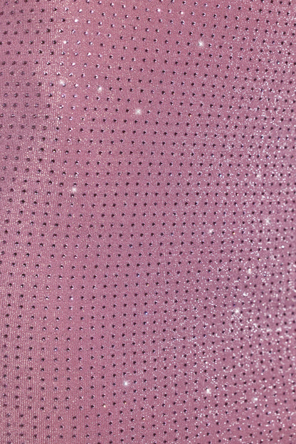 Embellished Mid Rise Maxi Skirt in Light Pink