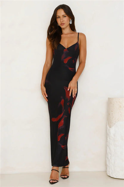 Love Based Mesh Maxi Dress Black