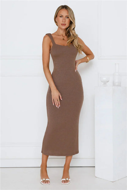 Martini Hour Midi Dress Chocolate