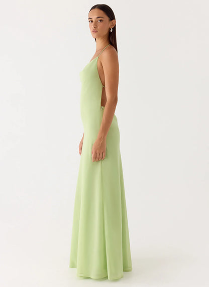Morning Crush Cowl Maxi Dress - Lime