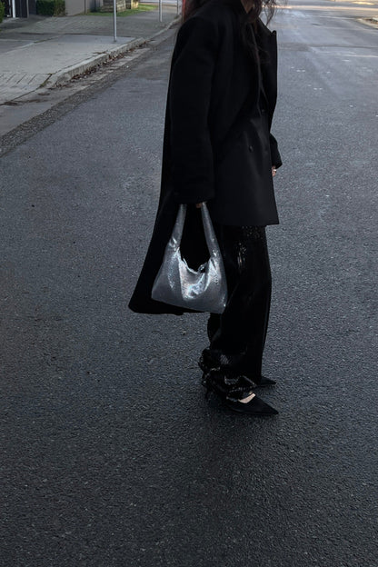 METAL KNIT SHOULDER BAG