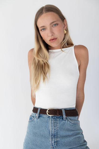 BRAIDED LEATHER BELT