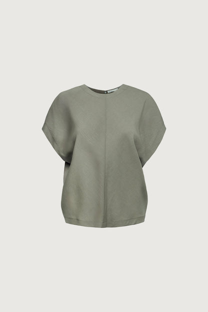 CRINKLED RAYON TOP