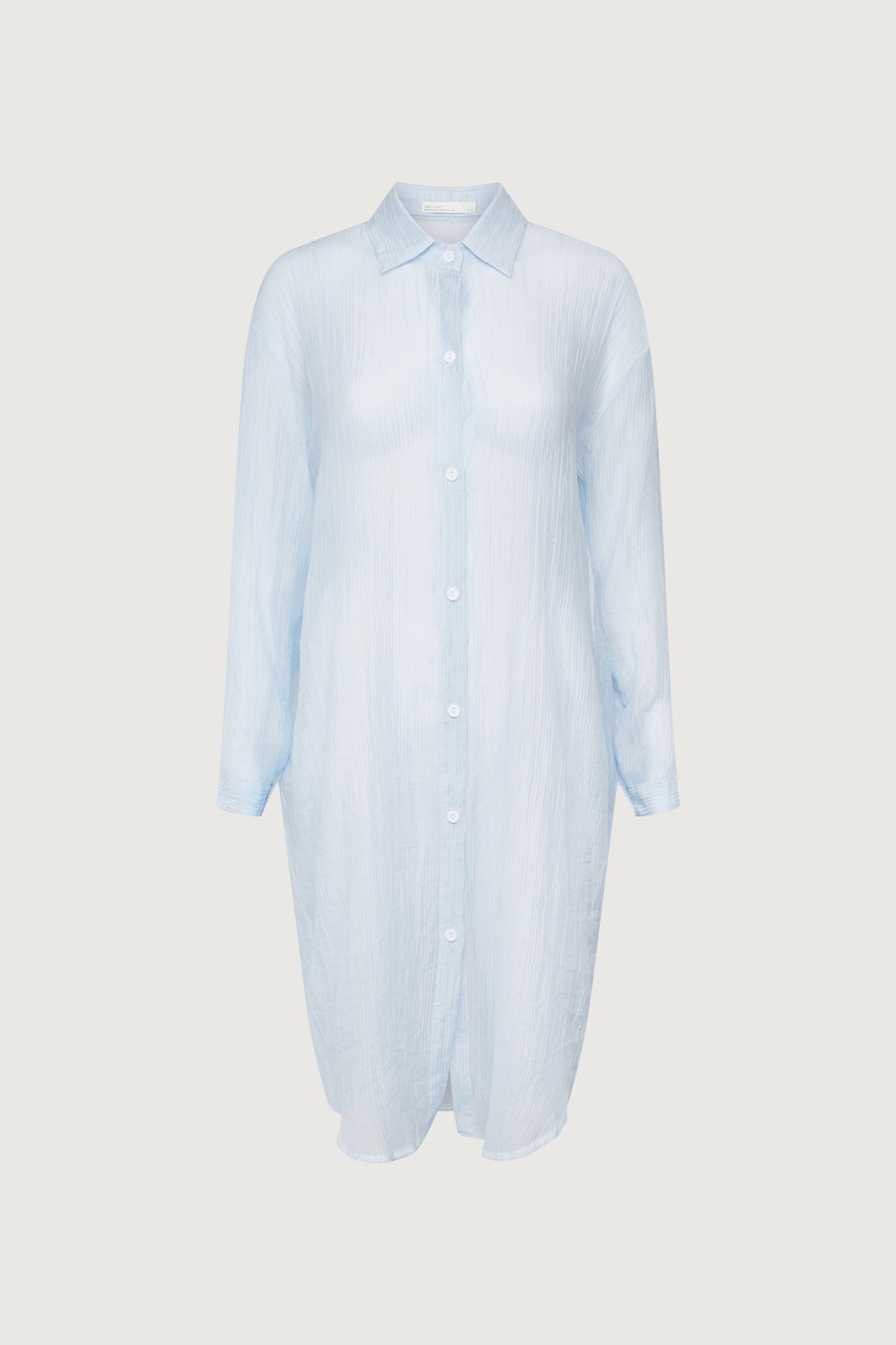 LONG SHEER BUTTON UP SHIRT
