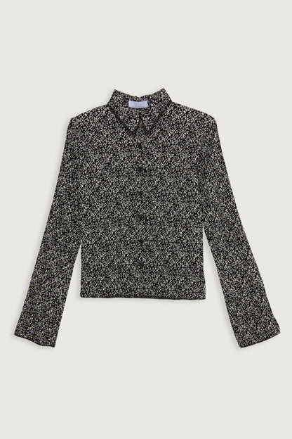 FLORAL PLEATED SHIRT