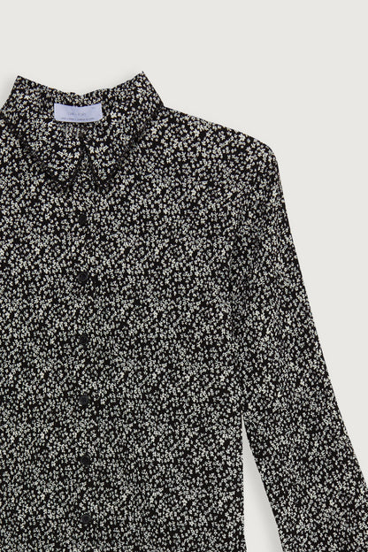 FLORAL PLEATED SHIRT