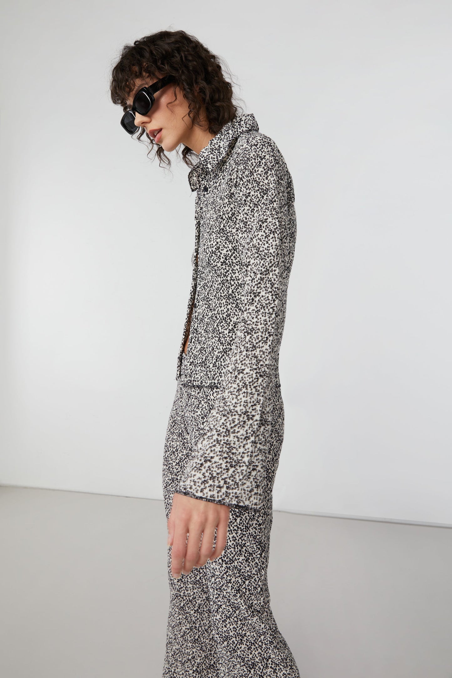 FLORAL PLEATED SHIRT