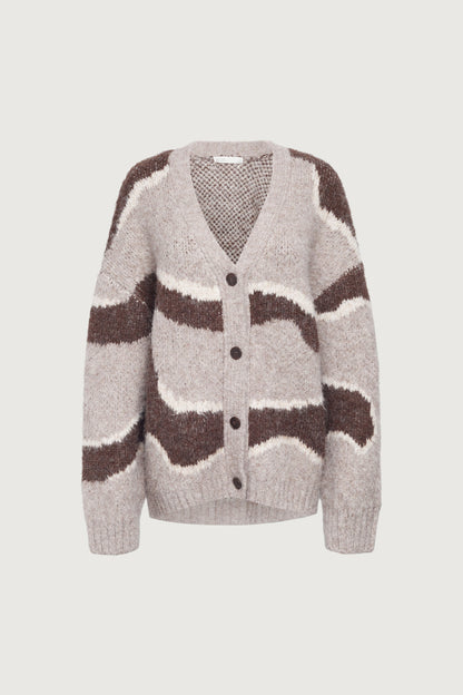 INTARSIA KNIT CARDIGAN