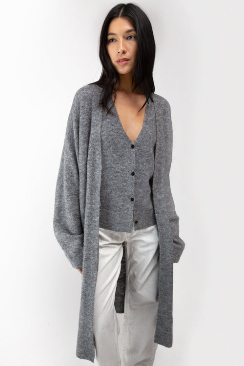 OPEN FRONT CARDIGAN