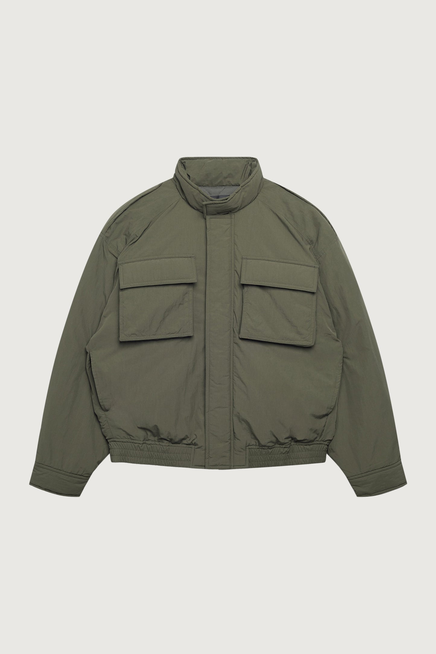 LS OVERSIZED NYLON BOMBER JACKET| OAK + FORT