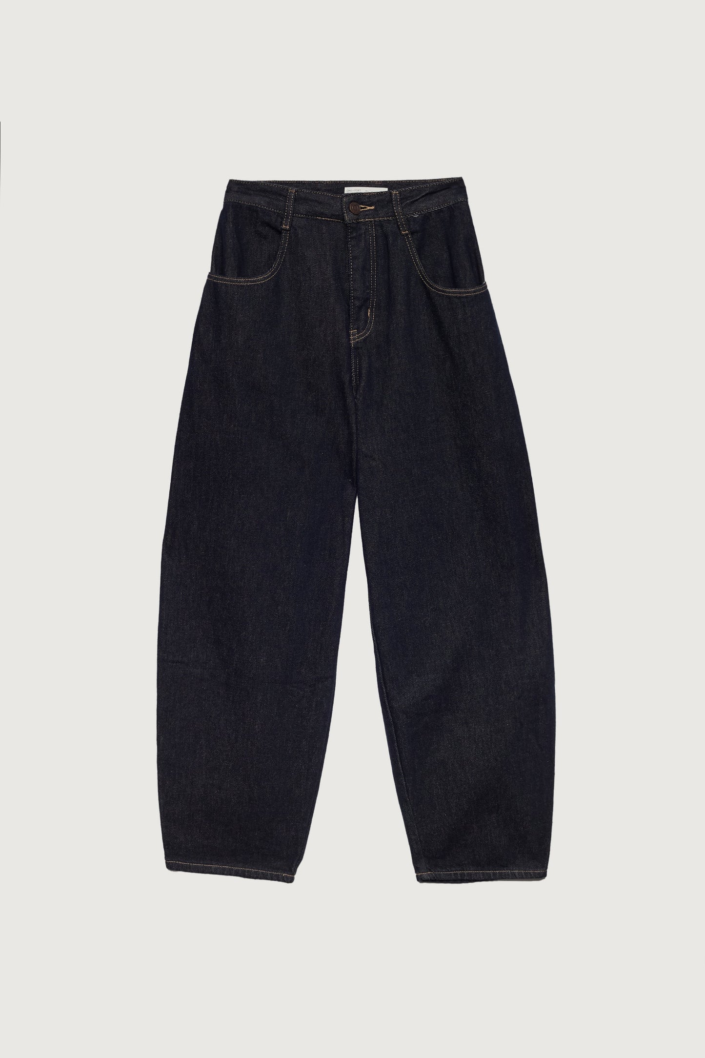 DARK WASH BARREL JEANS