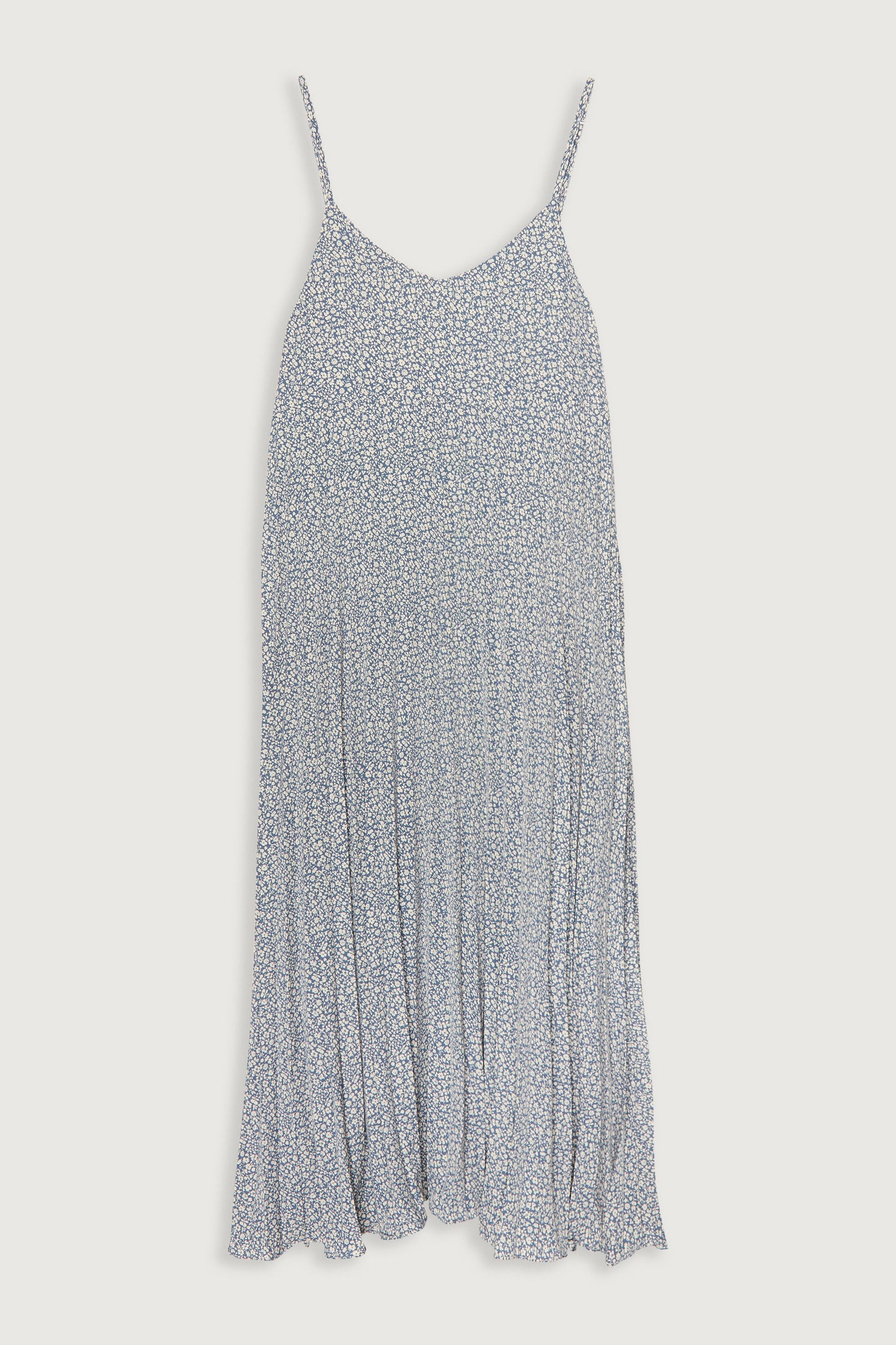 PRINTED MIDI DRESS WITH PLEATS