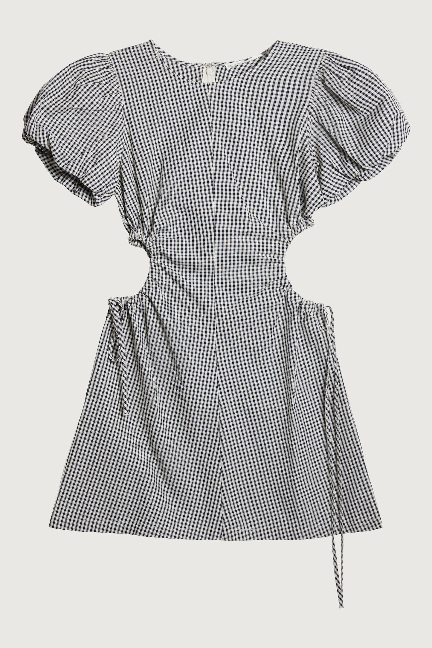 GINGHAM MINI DRESS WITH SIDE CUTOUTS